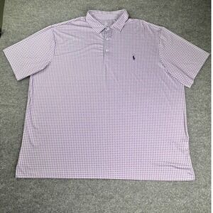 Polo Ralph Lauren Polo Men 4XB Purple Geometric Print Performance Stretch Golf